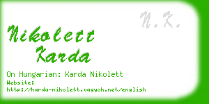 nikolett karda business card